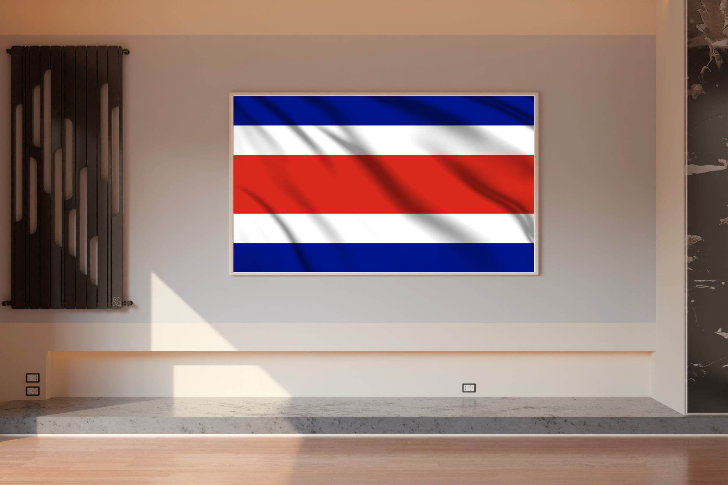Costa Rica National Flag Wall Art - beink online art store