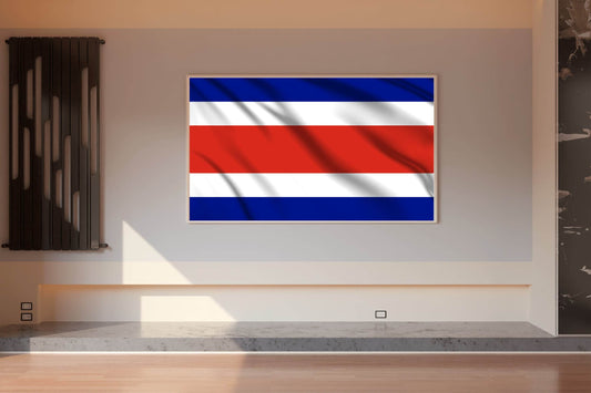 Costa Rica National Flag Wall Art - beink online art store