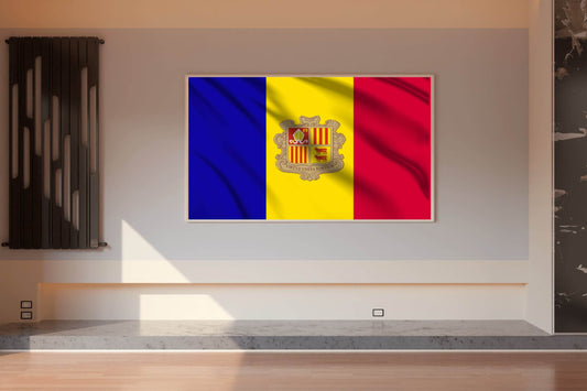 Andorra National Flag Wall Art - beink online art store