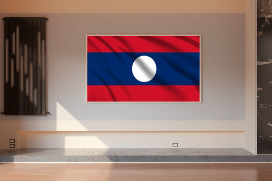 Laos National Flag Wall Art - beink online art store