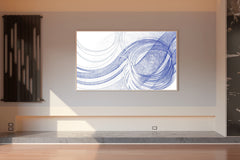 Blue Digital Abstract Wall Art