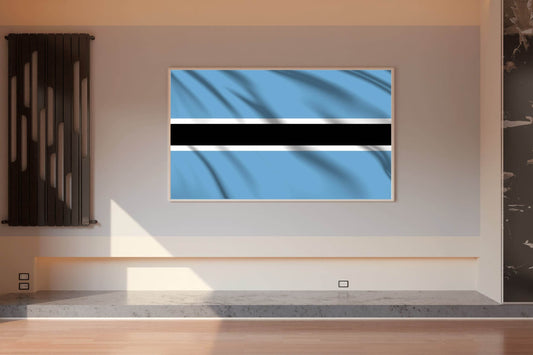 Botswana National Flag Wall Art - beink online art store