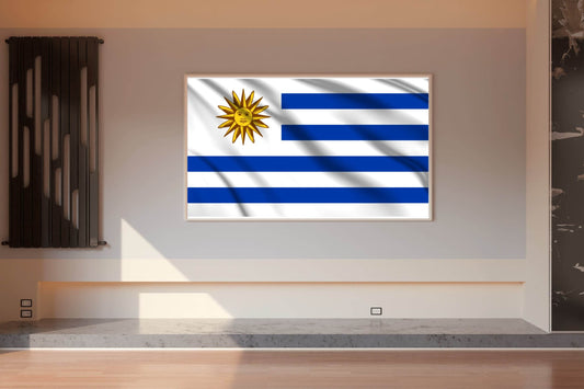 Uruguay National Flag Wall Art - beink online art store