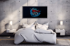 Neon Giyu Tomioka Anime Wall Art