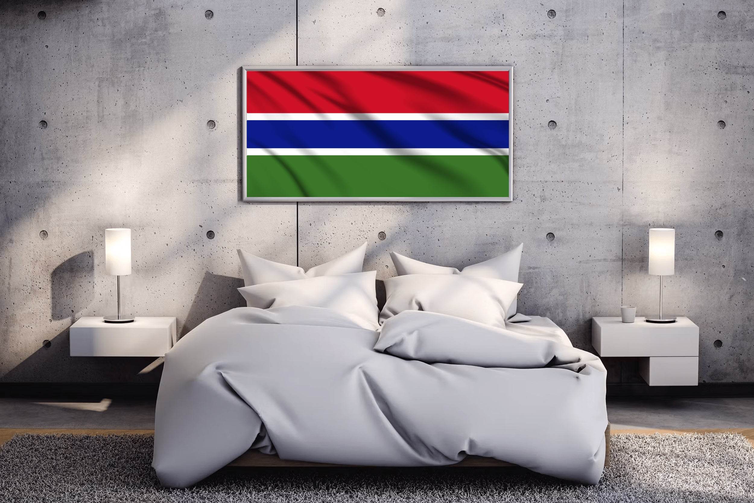 The Gambia National Flag Wall Art - beink online art store