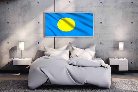 Palau National Flag Wall Art - beink online art store