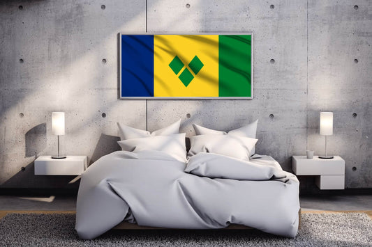 Saint Vincent and the Grenadines National Flag Wall Art - beink online art store