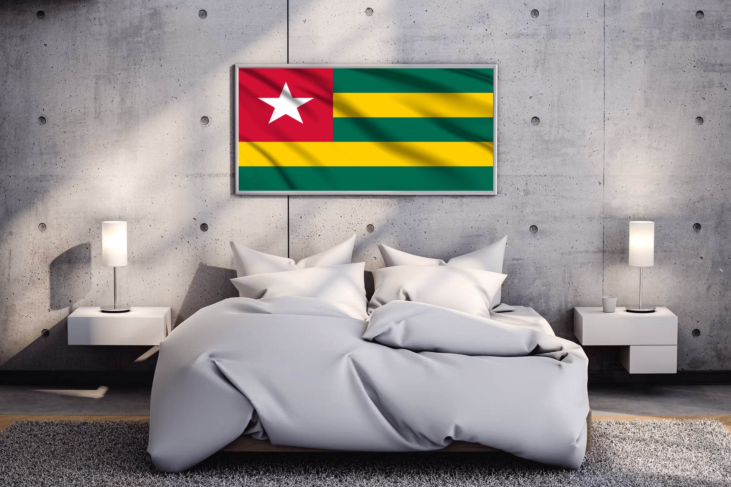 Togo National Flag Wall Art - beink online art store