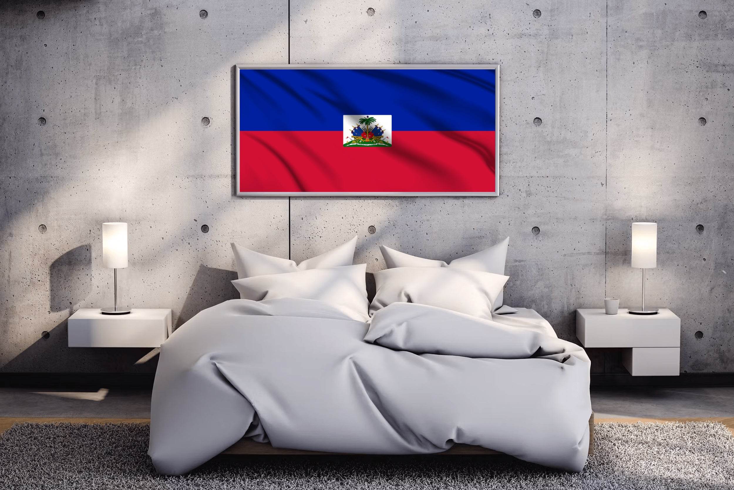 Haiti National Flag Wall Art - beink online art store