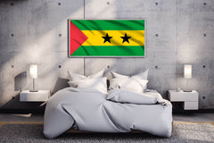 São Tomé and Príncipe National Flag Wall Art - beink online art store