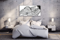 Black Painting of Girl Lost in Thought Wall Art