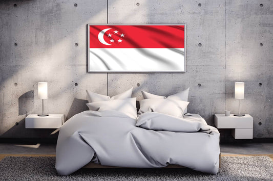 Singapore National Flag Wall Art - beink online art store