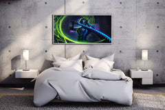 Neon Genji Overwatch Gaming Wall Art