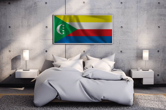 The Comoros National Flag Wall Art - beink online art store