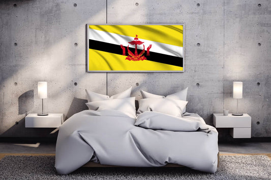 Brunei National Flag Wall Art - beink online art store
