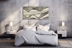 Intertwined Charcoal Lines Wall Art