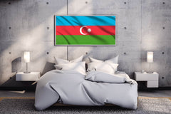 Azerbaijan National Flag Wall Art - beink online art store