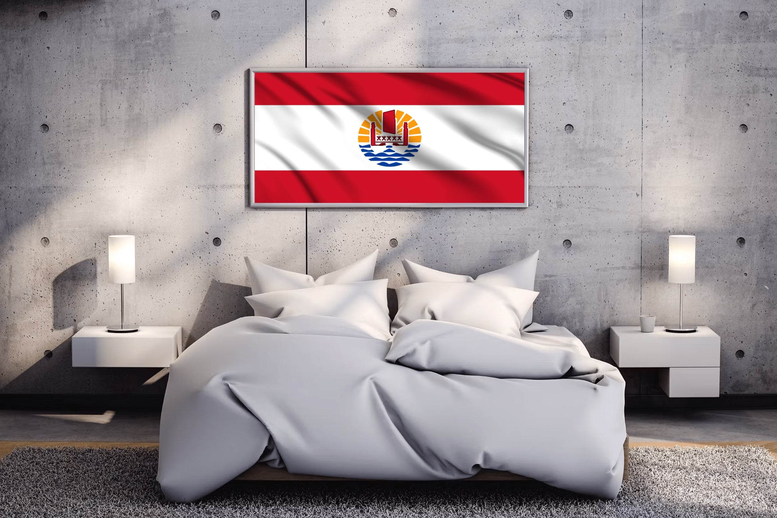 French Polynesia National Flag Wall Art - beink online art store