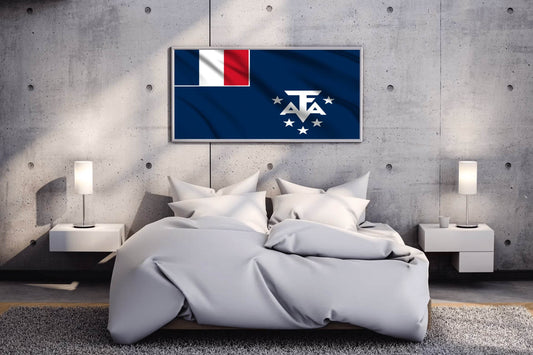French Southern and Antarctic Lands National Flag Wall Art - beink online art store