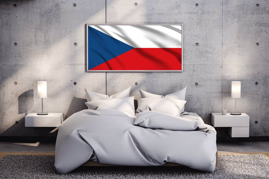 Czech Republic Flag Wall Art - beink online art store