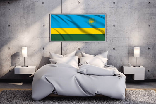 Rwanda National Flag Wall Art - beink online art store