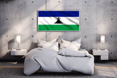 Lesotho National Flag Wall Art - beink online art store