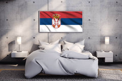 Serbia National Flag Wall Art - beink online art store