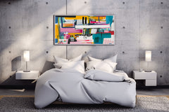 Colorful Abstract Acrylic Art Stripes