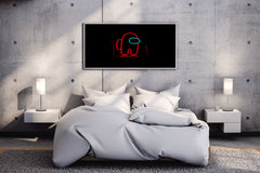 Neon Among us Gaming Wall Art