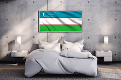 Uzbekistan National Flag Wall Art - beink online art store