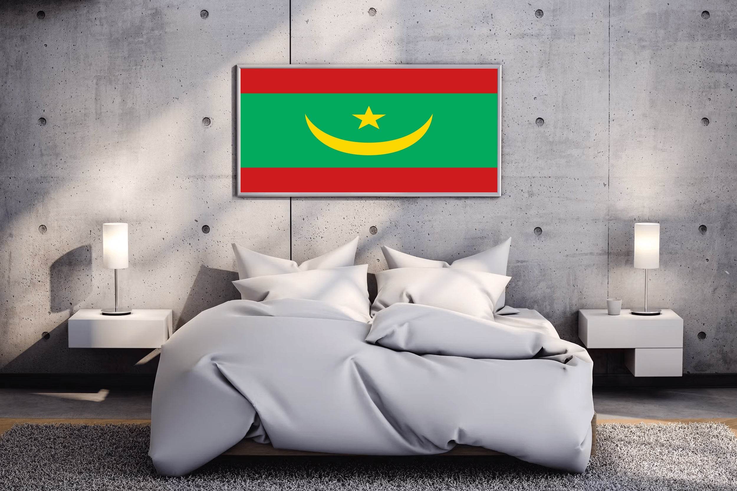 Mauritania National Flag Wall Art - beink online art store