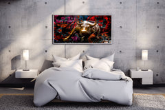 Charging Bull Statue Wall Art