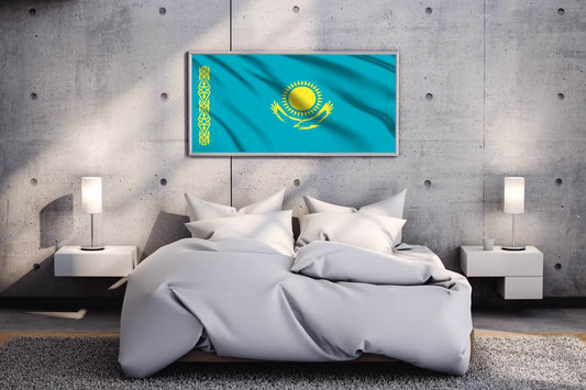 Kazakhstan National Flag Wall Art - beink online art store