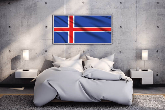 Iceland National Flag Wall Art - beink online art store
