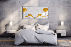 A Symphony of Gold & White Wall Art