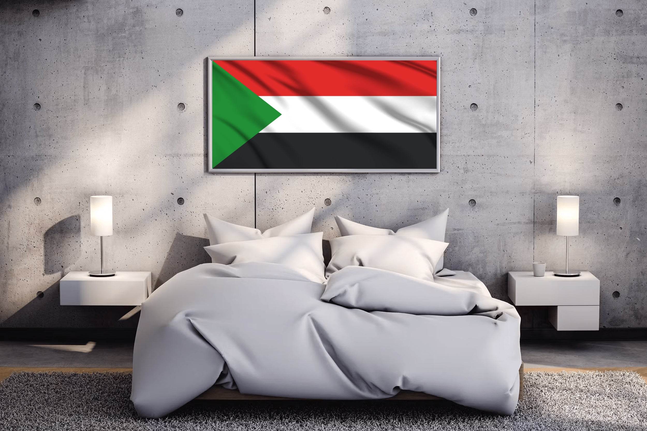 Sudan National Flag Wall Art - beink online art store