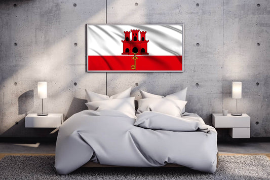 Gibraltar National Flag Wall Art - beink online art store