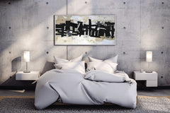 Black and White Chaos Modern  Wall Art