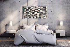 Black and White Geometric Abstraction Wall Art