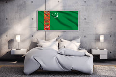 Turkmenistan National Flag Wall Art - beink online art store