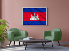 Cambodia National Flag Wall Art