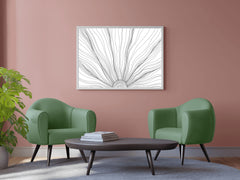 Mushroom Black and White Abstract Wall Art