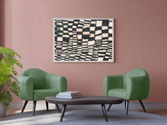 Black and White Geometric Abstraction Wall Art