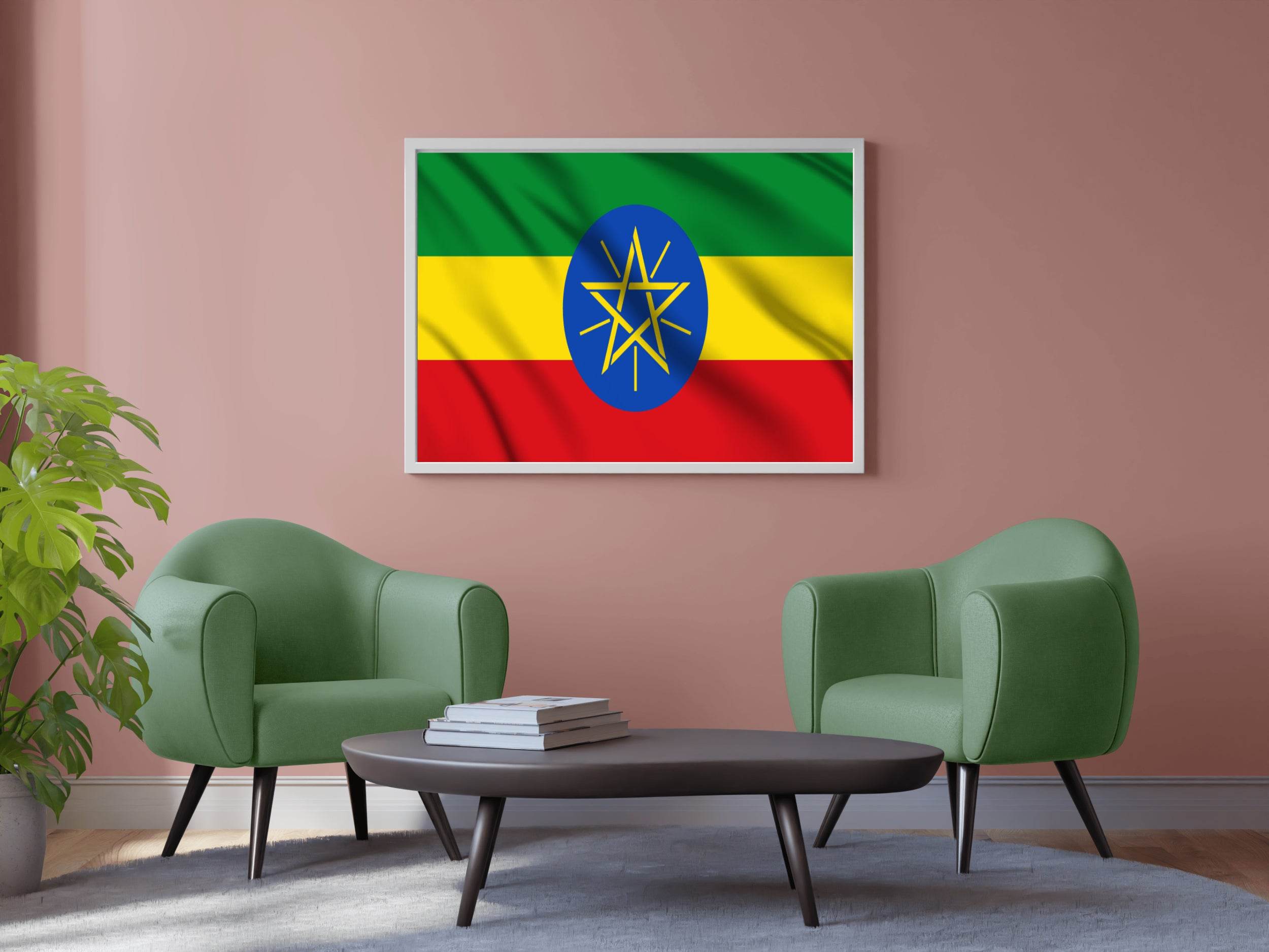 Ethiopia National Flag Wall Art - beink online art store
