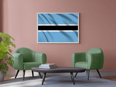 Botswana National Flag Wall Art