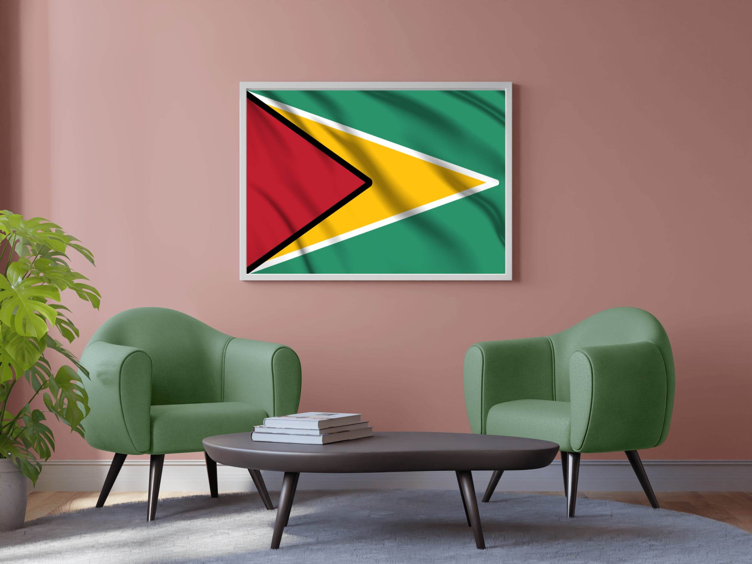 Guyana National Flag Wall Art - beink online art store