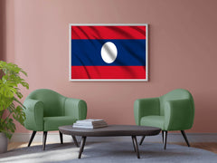 Laos National Flag Wall Art - beink online art store