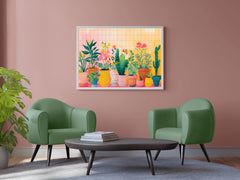 Colorful Abstract of Potted Plants