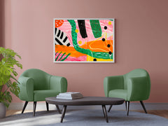 Colorful Abstract Chaos Painting Wall Art