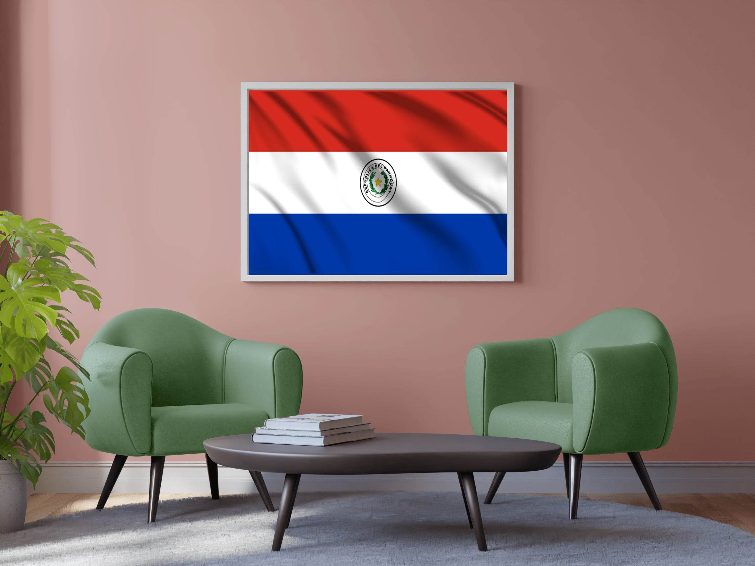 Paraguay National Flag Wall Art - beink online art store